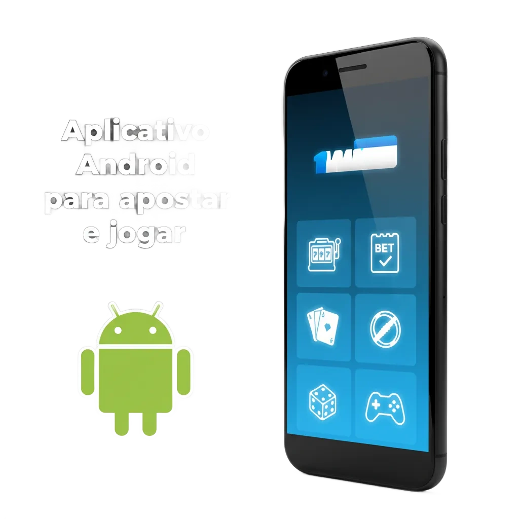 Tela de smartphone Android com app de apostas esportivas e cassino e botão Instalar em destaque