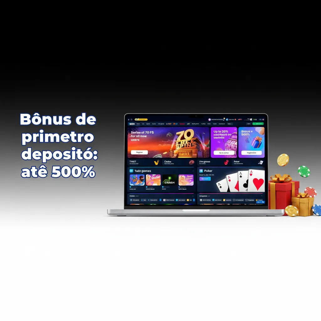 Bônus 1º depósito até 500% (R$5.000). Cassino e apostas. Rollover: cassino 30x/30d; esportes 5x @1,80. Saques após rollover.