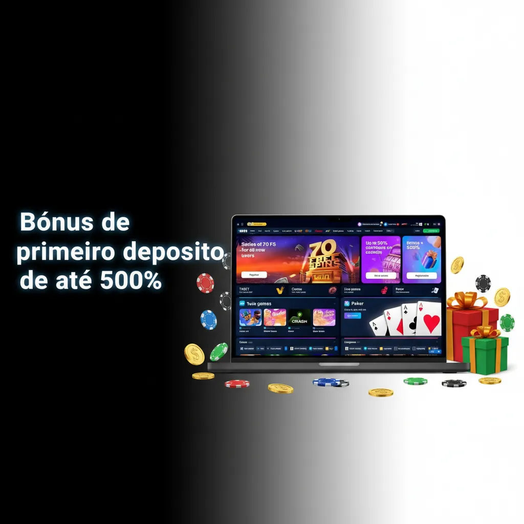 Banner de bônus de boas-vindas: primeiro depósito até 500%, máximo R$ 4.000, para cassino e apostas esportivas