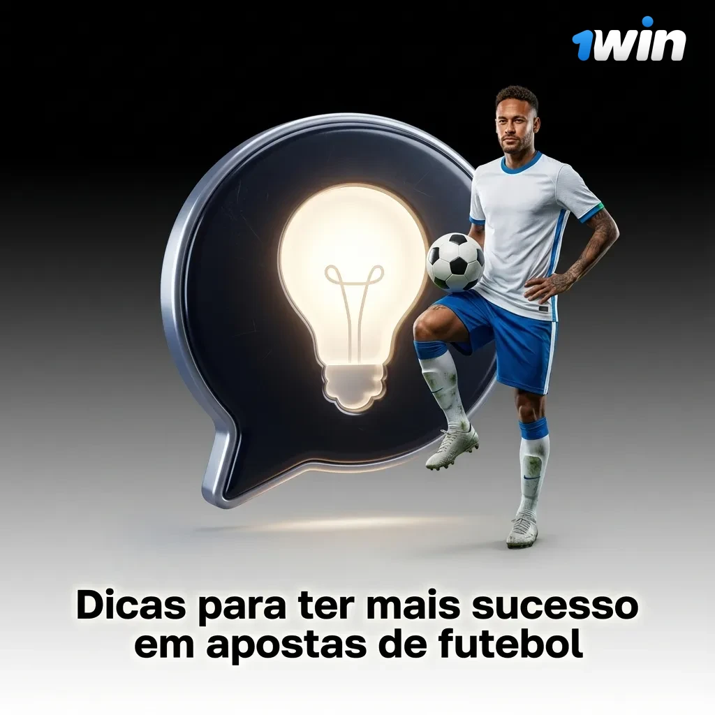 Gráfico de dicas de apostas em futebol com ícones de bola, estatísticas, dinheiro e controle emocional