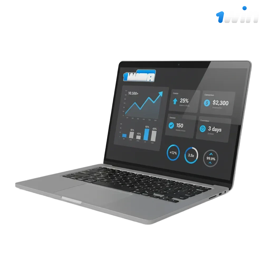 Banner Ganhe como parceiro oficial no Brasil do programa de afiliados 1win, com renda recorrente, taxas e suporte.