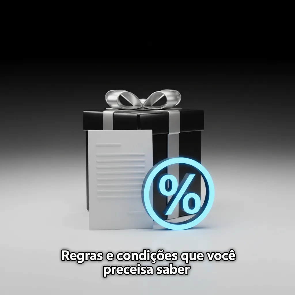 Ilustração de checklist: regras do bônus 1win - um por conta/CPF/IP, depósito mínimo, limite de aposta, rollover e prazo.
