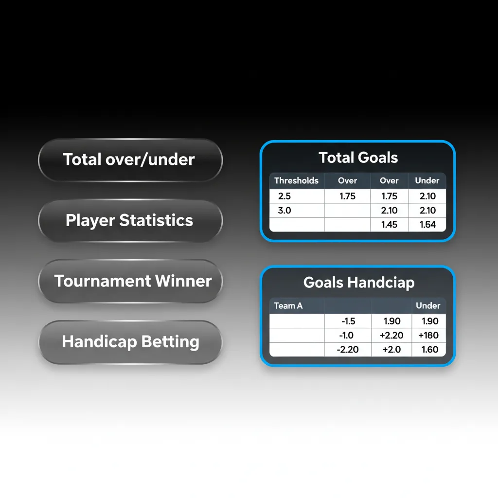 Infográfico 'Tipos de apostas': simples, express (acumulada) e sistema, com risco x retorno e dicas de estratégia.