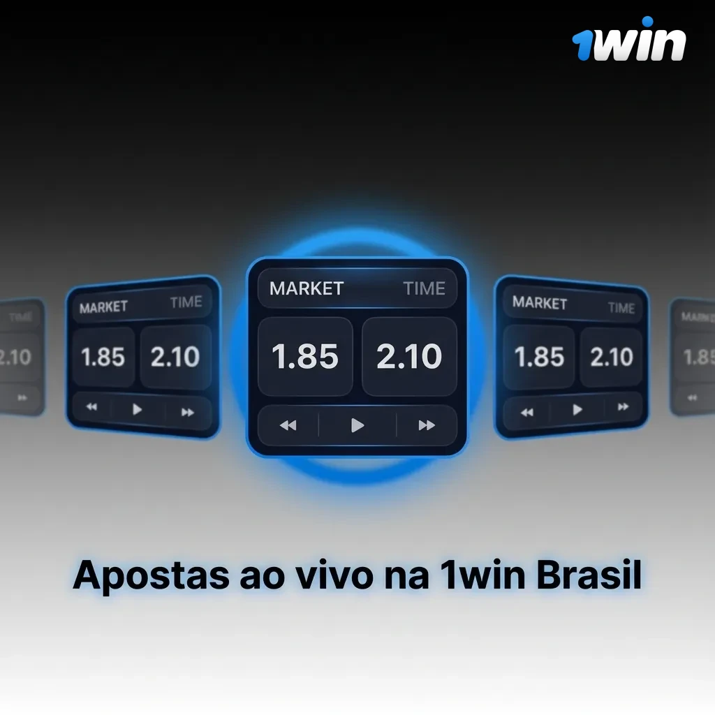 Tela de apostas ao vivo na 1win Brasil com odds em tempo real para futebol, basquete, tênis, vôlei e eSports em desktop e celular