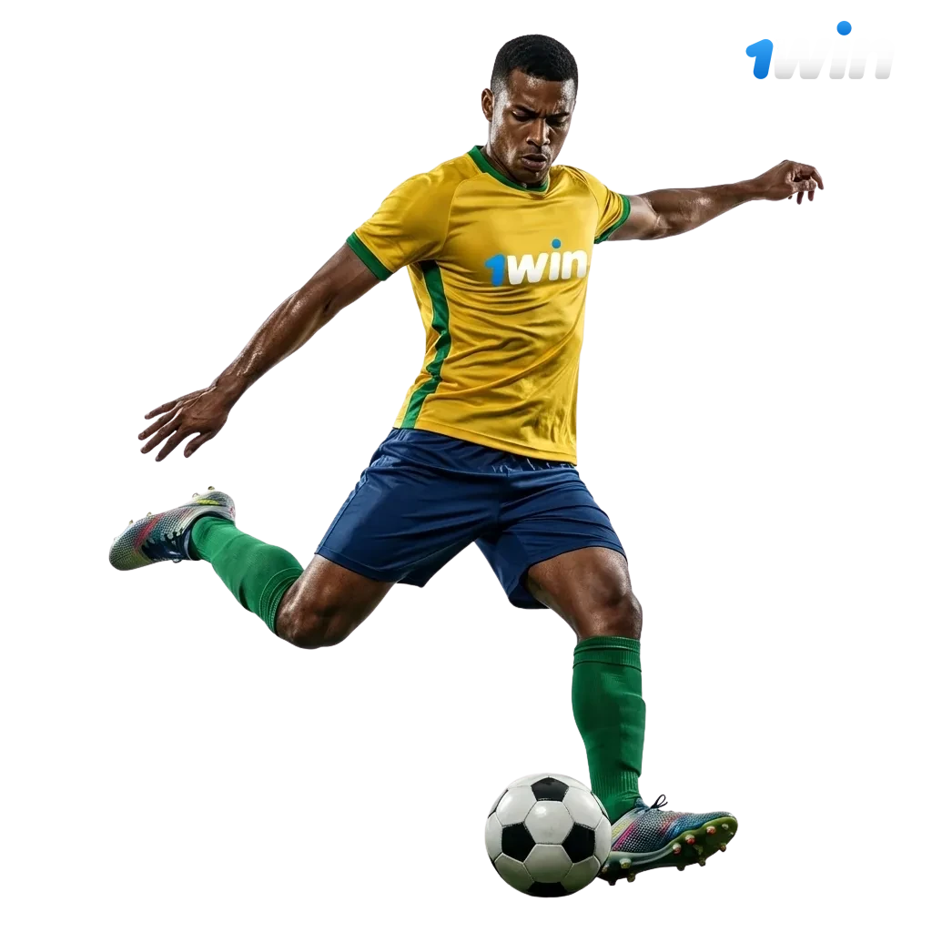 Banner da 1win com campo de futebol, apostas ao vivo, odds em destaque e oferta de bônus para novos usuários no Brasil