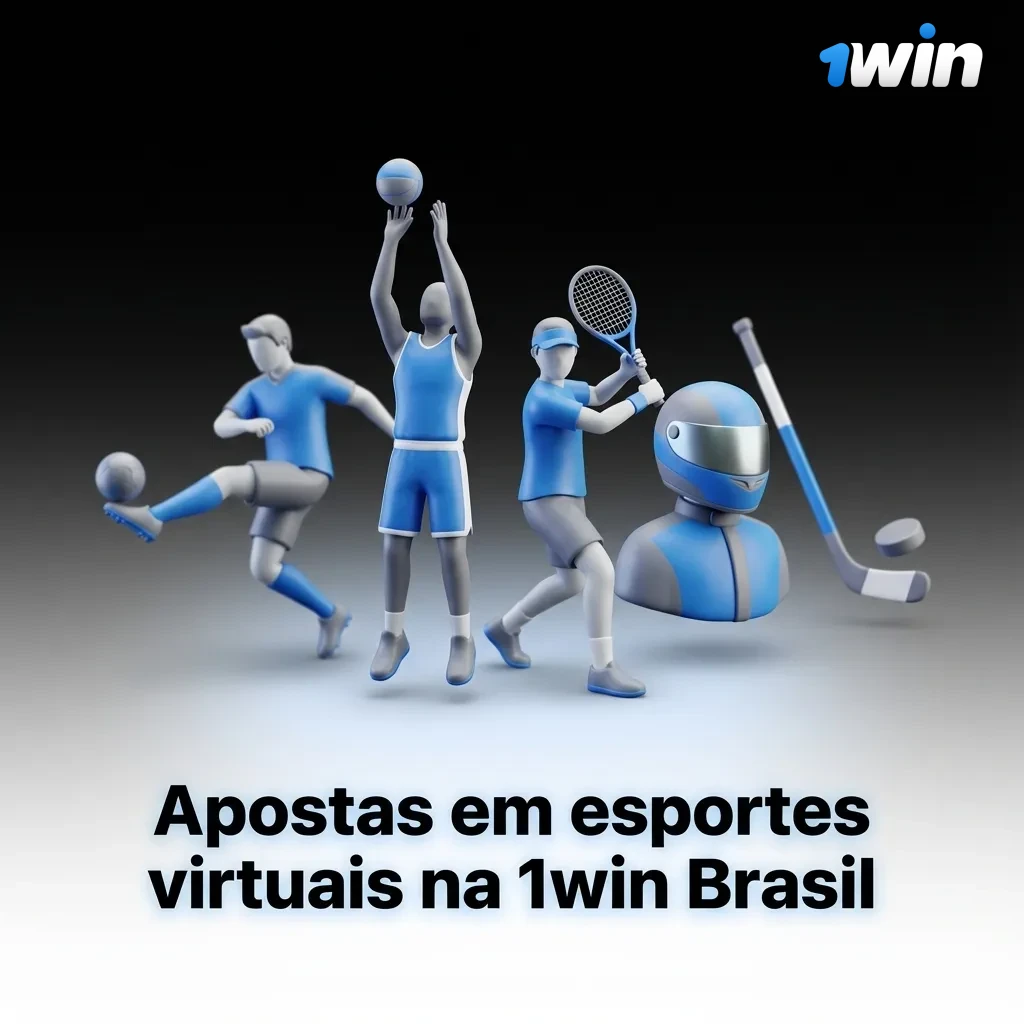 Tela da 1win Brasil exibindo apostas em esportes virtuais como futebol, corridas de cavalos e galgos com gráficos em tempo real