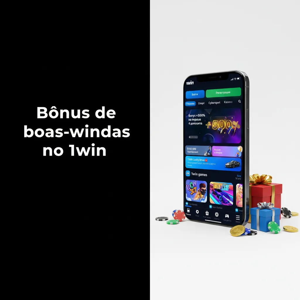 Banner do 1win com bônus de boas-vindas até 500%: esportes, cassino e giros grátis; ative no caixa e confira regras.
