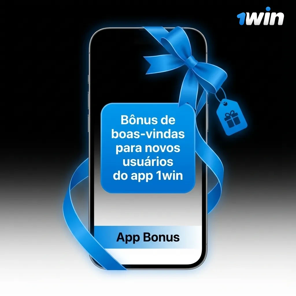 Tela do app 1win destacando bônus de boas-vindas de até 500% para esportes ou cassino ao se cadastrar