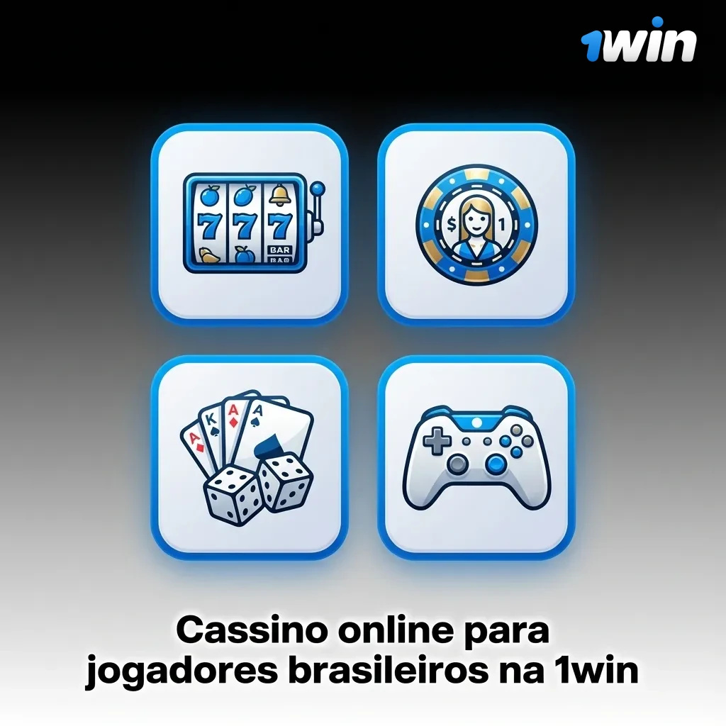 Tela de cassino online 1win em português, com slots, roleta, cartas e crupiês ao vivo para jogadores brasileiros
