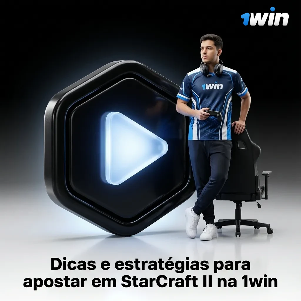 Tela de StarCraft II em partida intensa, com interface da 1win destacando opções de apostas e estatísticas