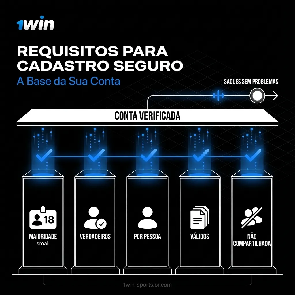 Regras de criação de conta no site oficial da 1win