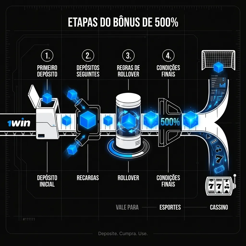 Bônus de primeiro depósito 1win - regras de rollover para esportes