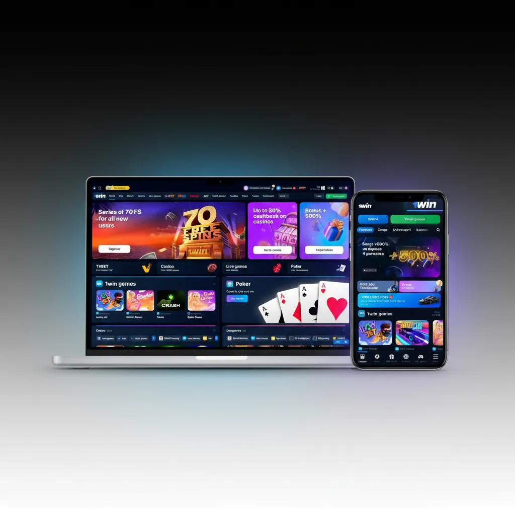 Interface do site 1win com menu Esportes, Ao Vivo, Cassino e Cassino ao Vivo; painel: cupons, histórico, depósitos e saques