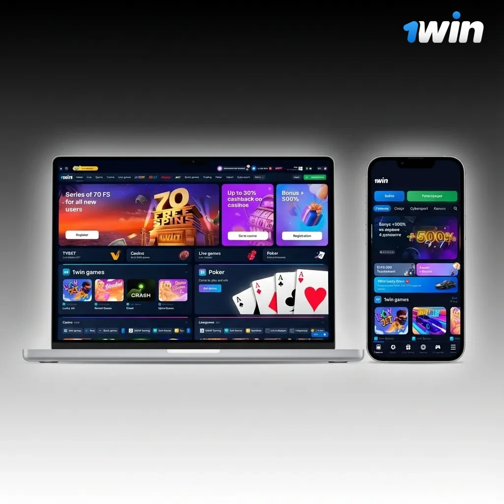 Tela inicial do site 1win Brasil com menu de apostas esportivas, cassino, promoções e partidas em destaque organizadas por filtros