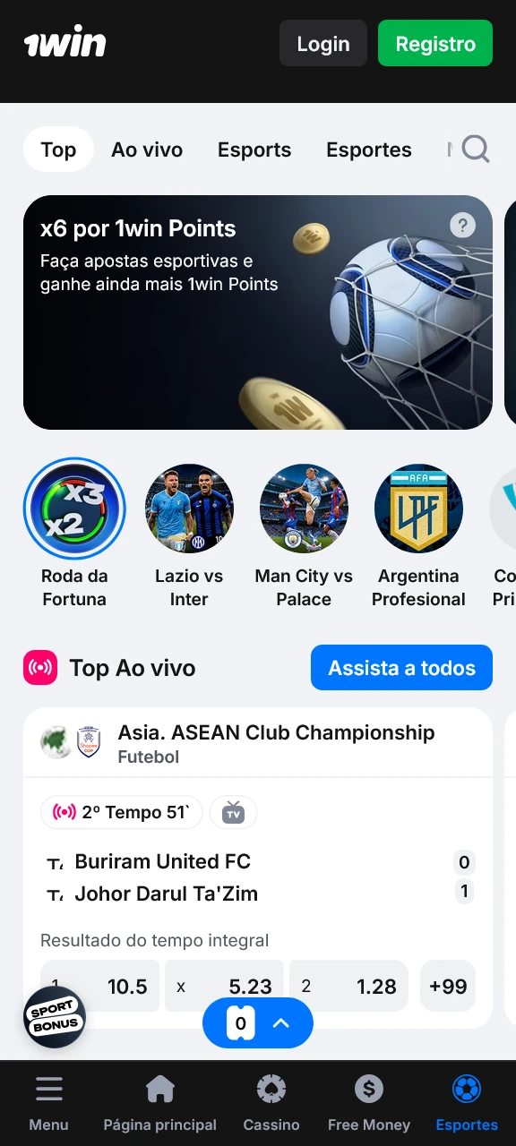 Faça apostas esportivas emocionantes no app da 1win de forma simples.