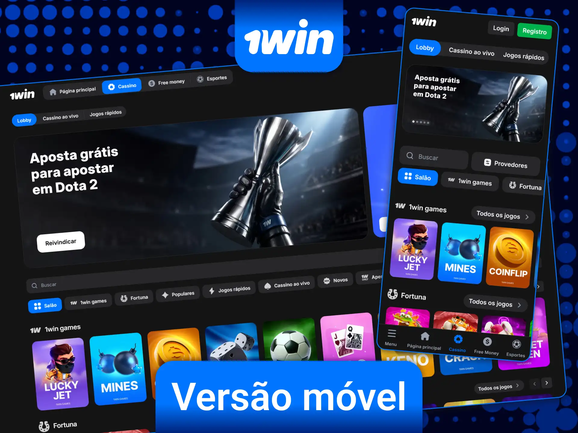Utilize a versão móvel do site 1win no navegador para registrar sua conta.