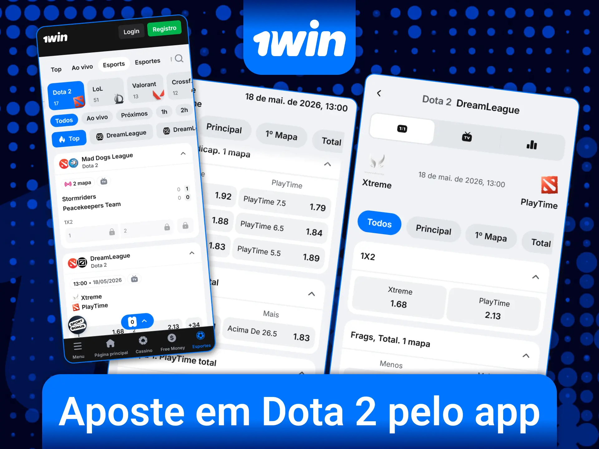 Baixe o aplicativo móvel 1win para fazer suas apostas em Dota 2 diretamente no celular.