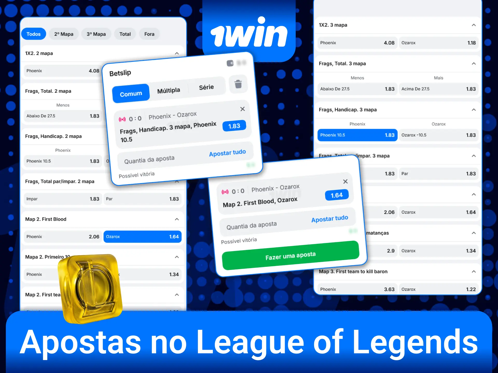Descubra o universo de League of Legends realizando apostas emocionantes na 1win.