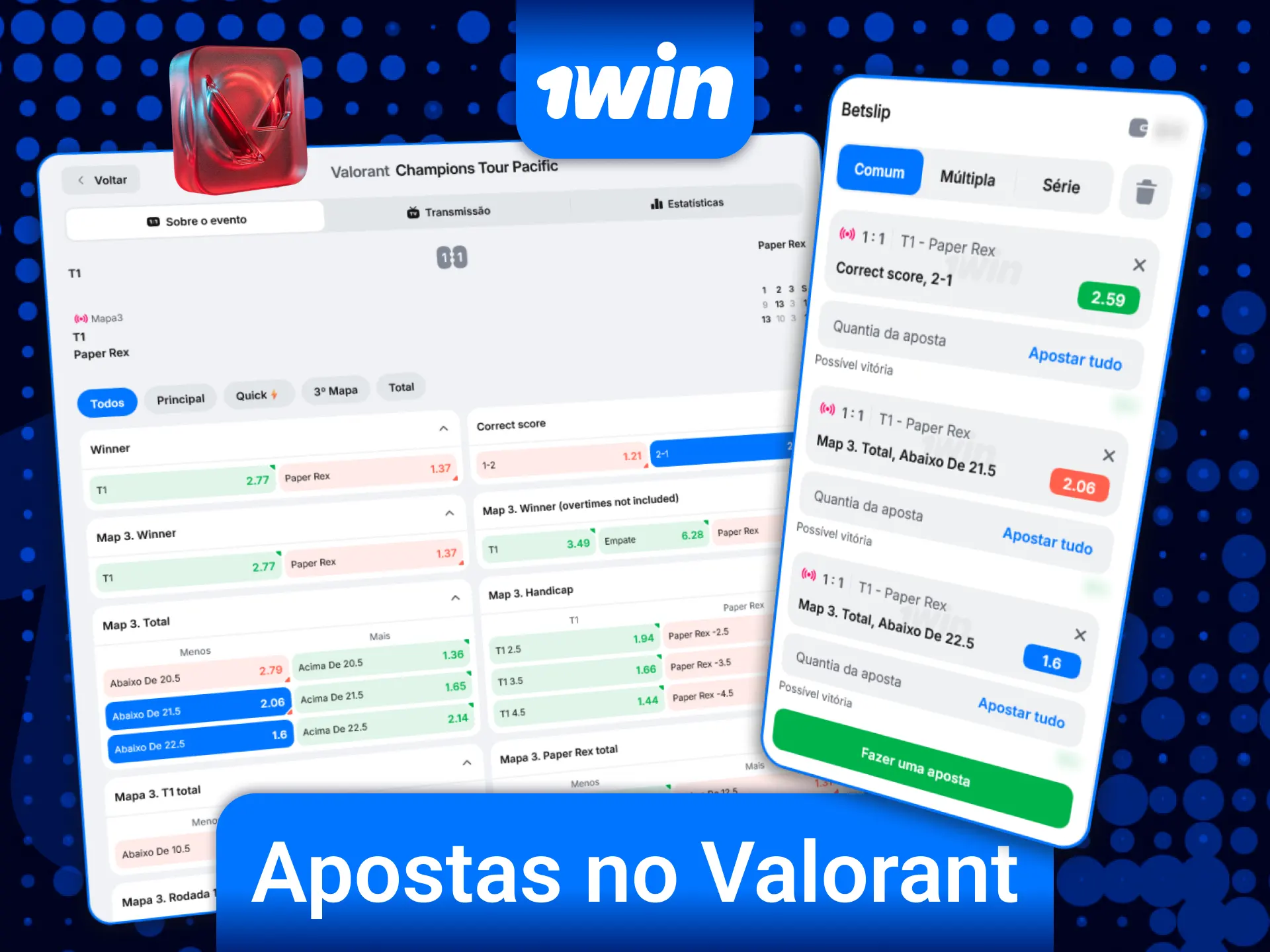 Comece a lucrar com apostas em Valorant utilizando a plataforma da 1win.