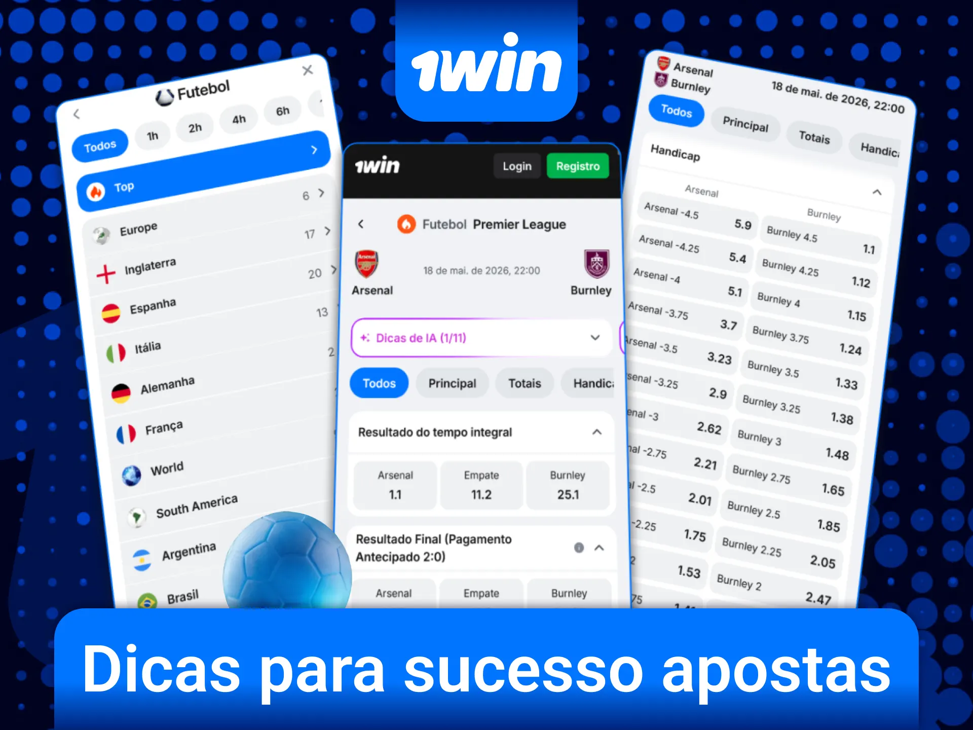 Siga as dicas essenciais e melhore seus resultados nas apostas de futebol 1win.