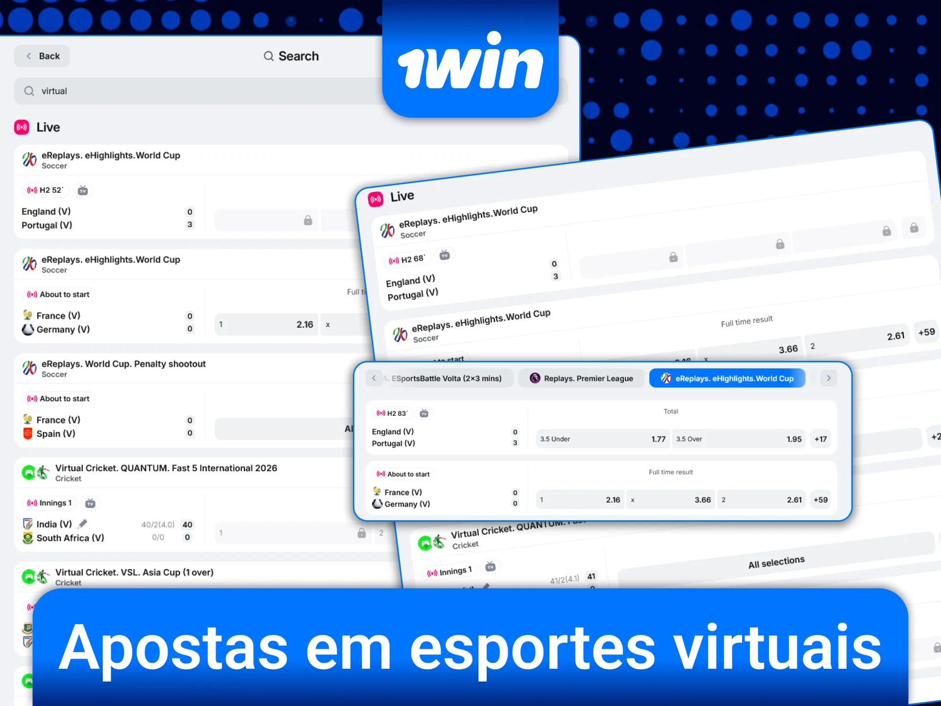 Experimente os esportes virtuais na 1win Brasil e faça apostas online com resultados rápidos.