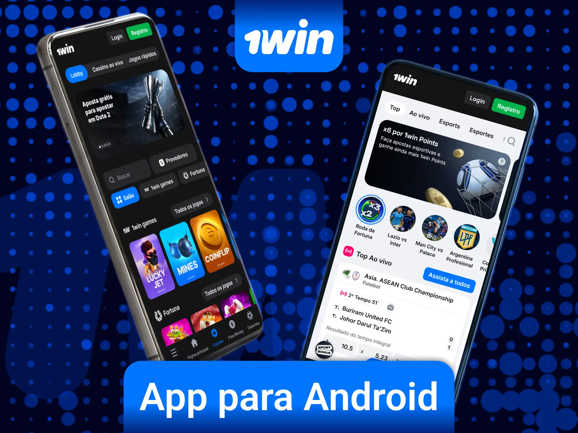 Baixe o aplicativo para Android e faça suas apostas online em qualquer lugar com a 1win Brasil.
