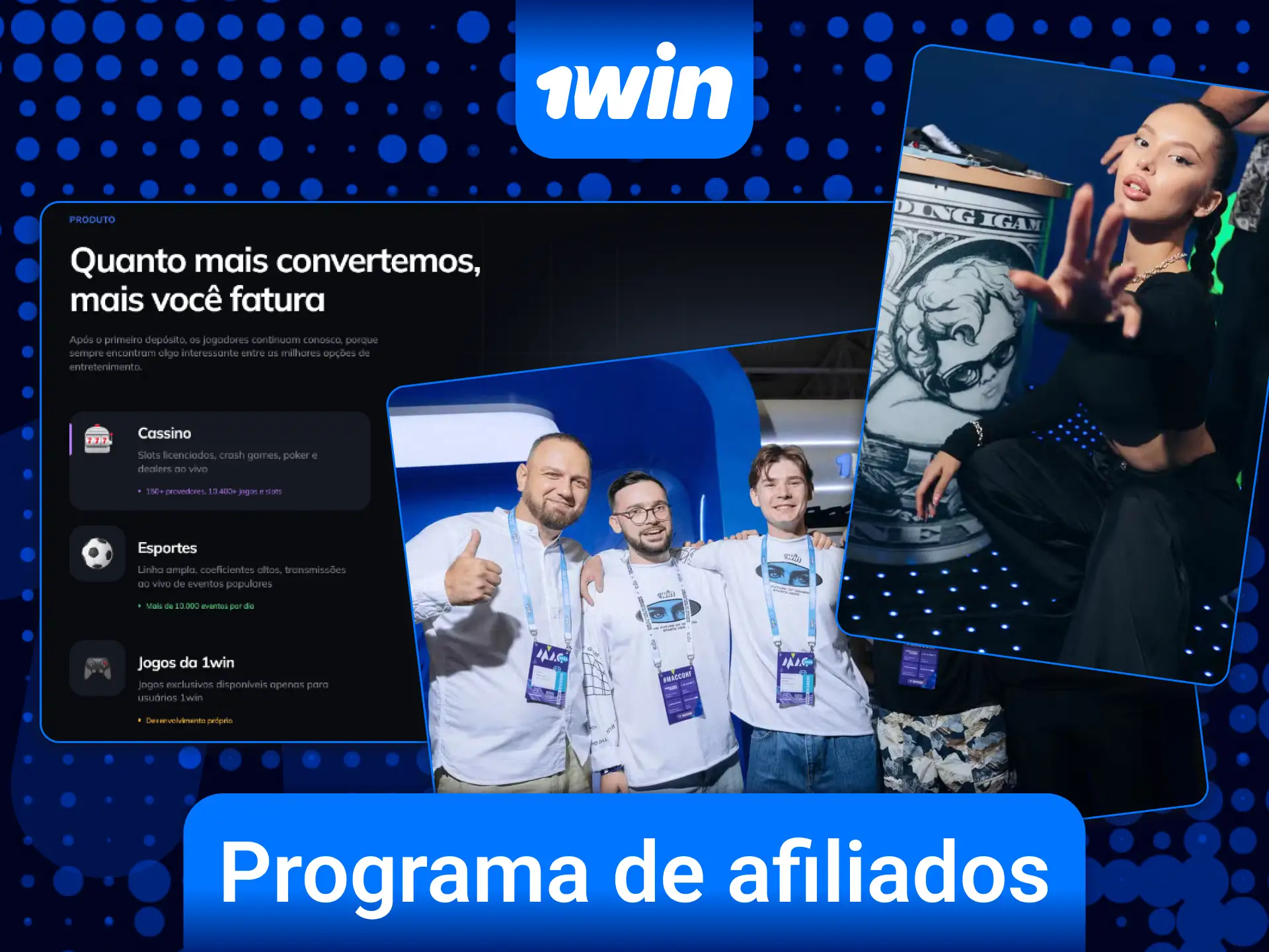 Cadastre-se no programa de afiliados 1win Brasil e lucre com a maior plataforma oficial de apostas online.