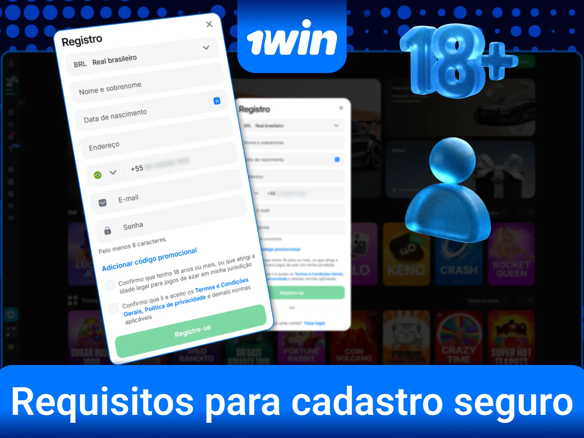 Crie sua conta com segurança total no site oficial da 1win.