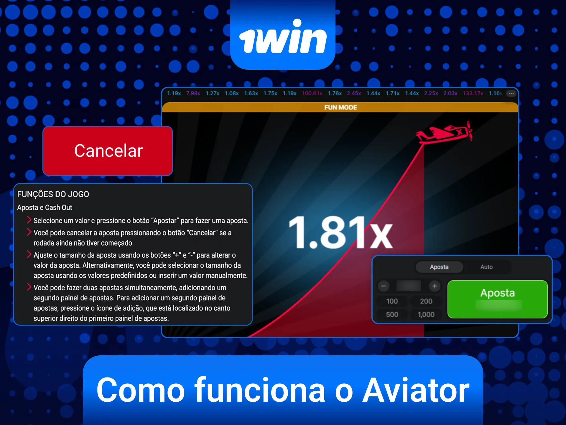 Aprenda o funcionamento das rodadas do Aviator para vencer na 1win.