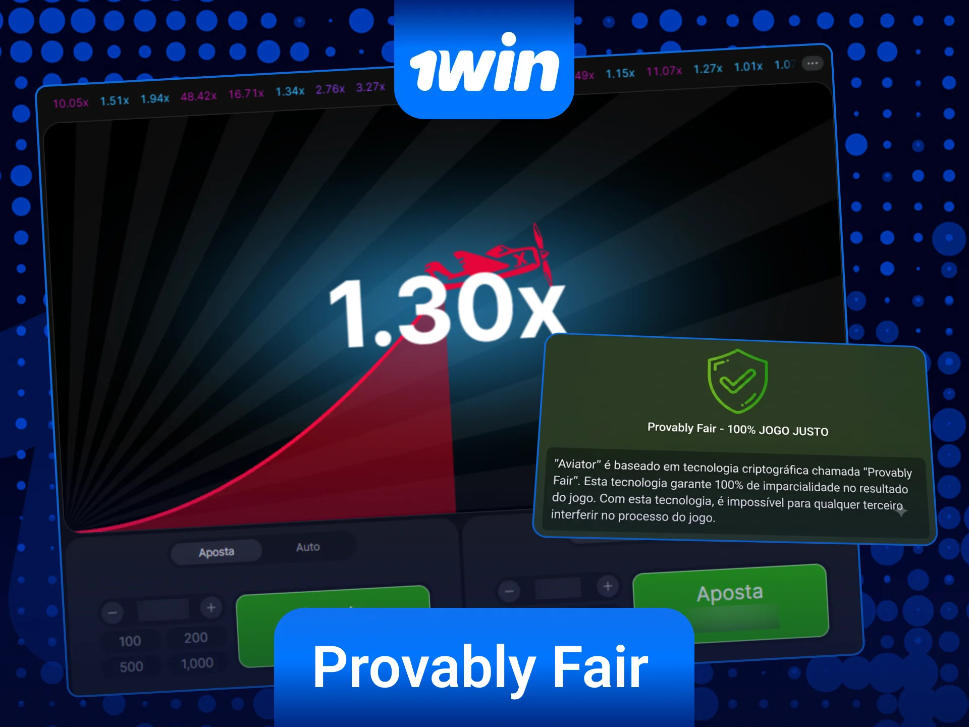 Verifique a total transparência e honestidade do algoritmo Aviator na 1win.