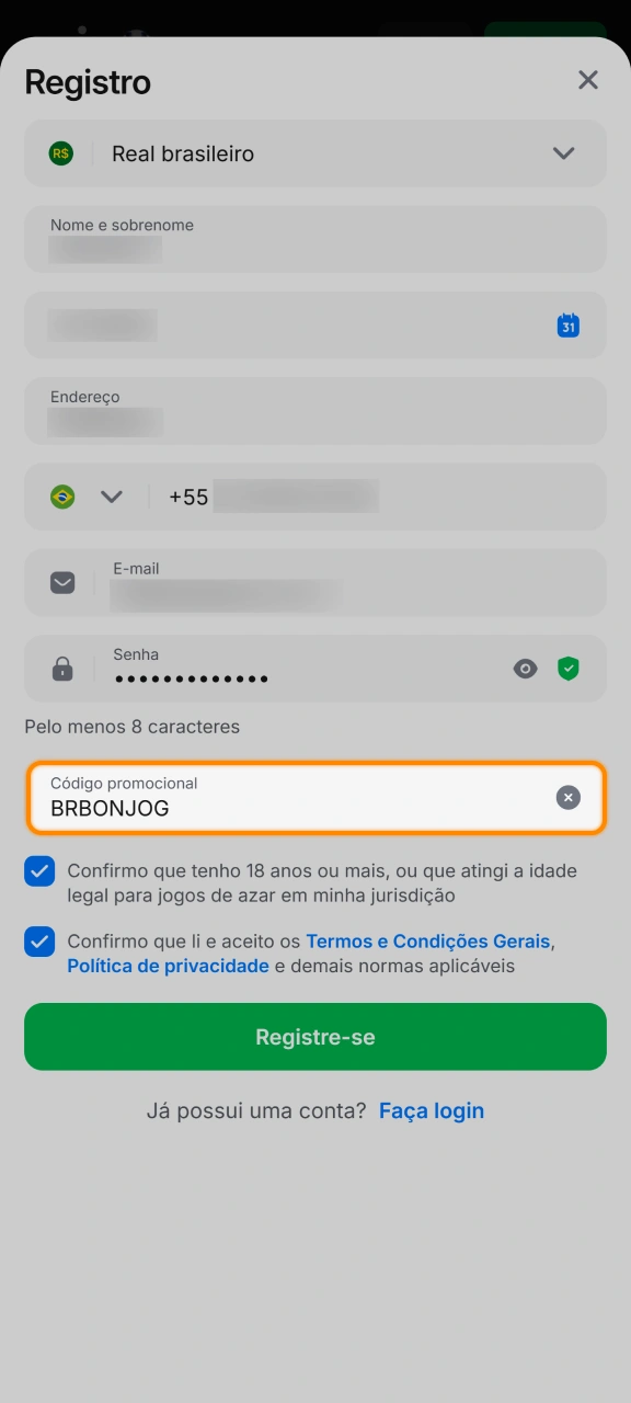 Use o cupom promocional BRBONJOG para liberar recompensas exclusivas na 1win.