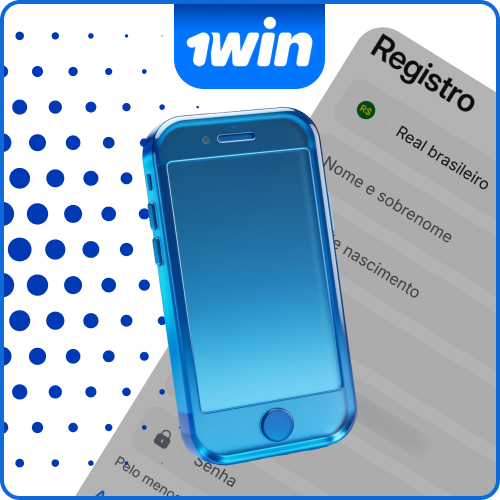 Insira seu número de celular e crie sua conta na 1win.