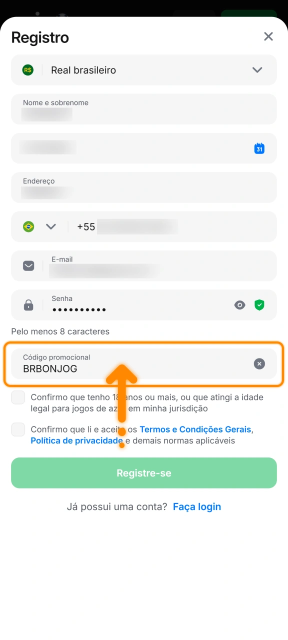Digite o cupom oficial para garantir vantagens exclusivas na 1win.