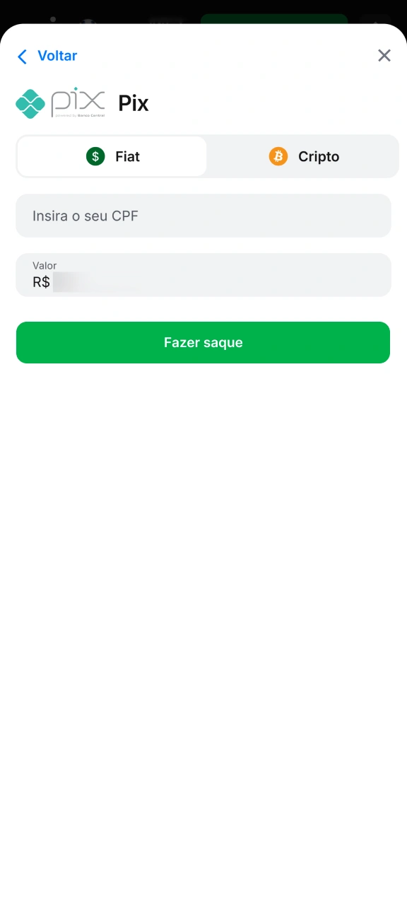 Digite o valor que você deseja resgatar na plataforma 1win.