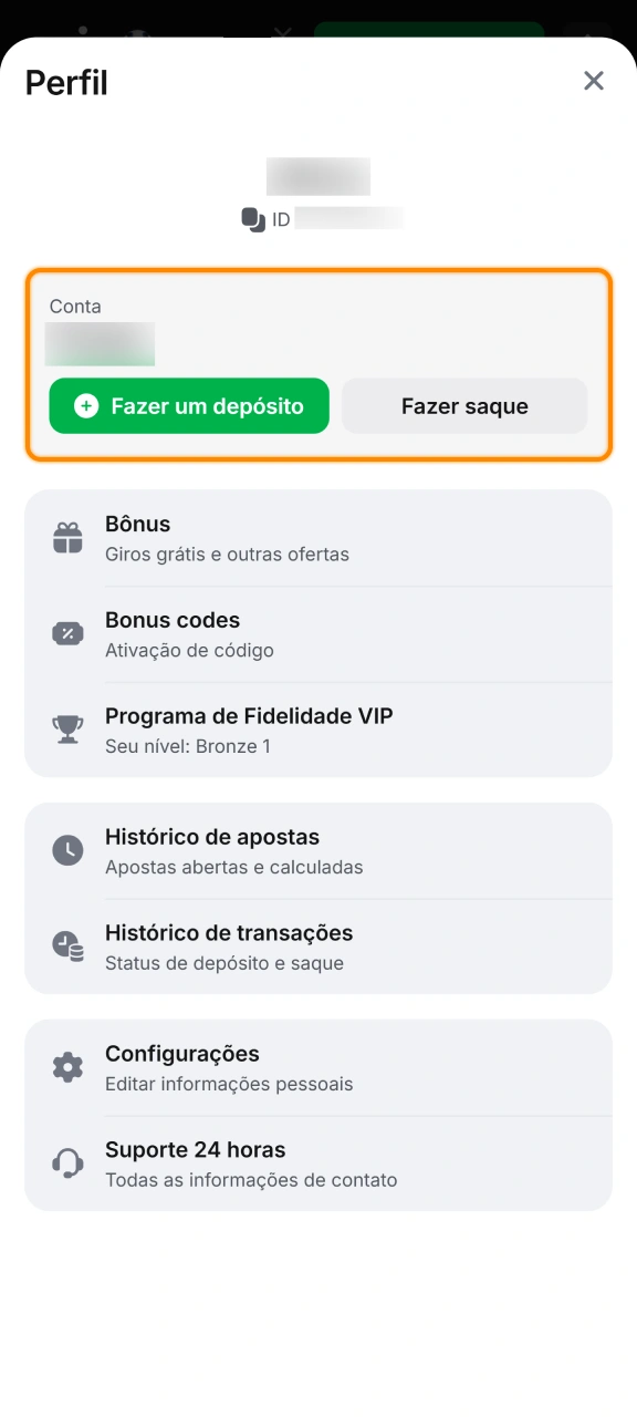 Confirme a transação e veja seu saldo atualizar na 1win.