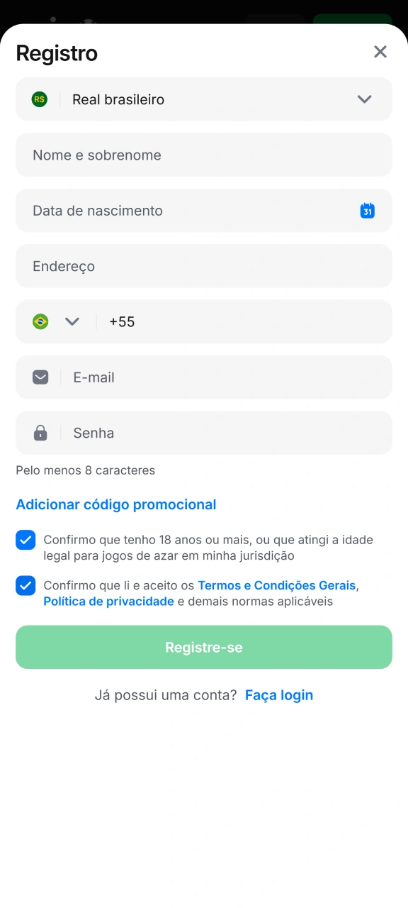 Entre na sua conta 1win para começar a jogar Fortune Tiger.