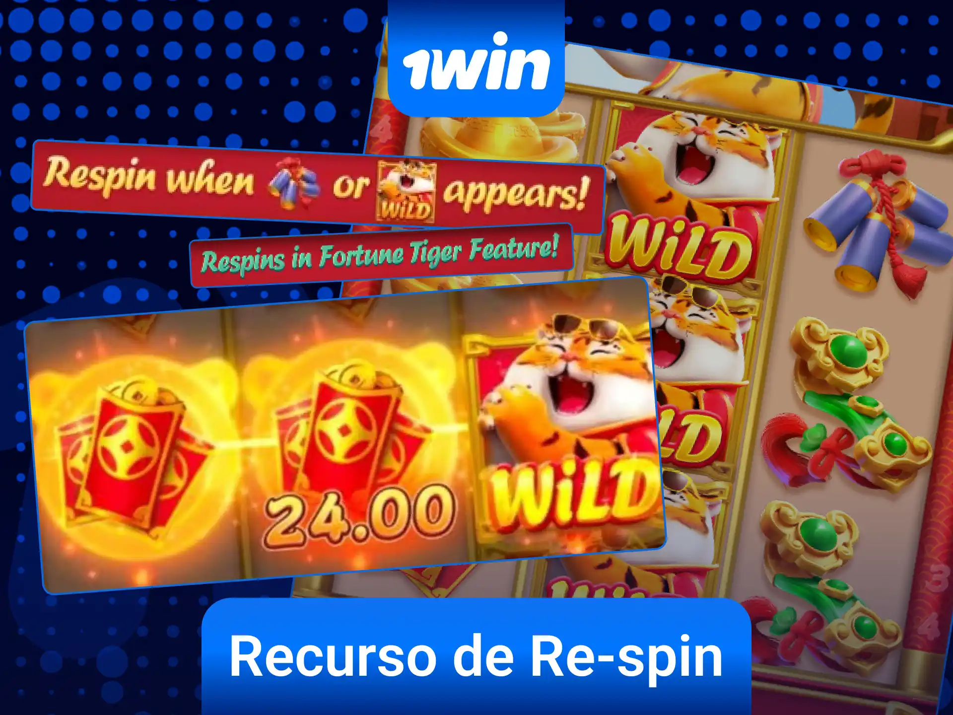 Domine a função de re-spin do Fortune Tiger na 1win.