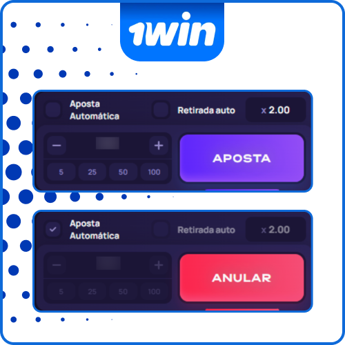 Realize duas apostas na mesma rodada de Lucky Jet na 1win.