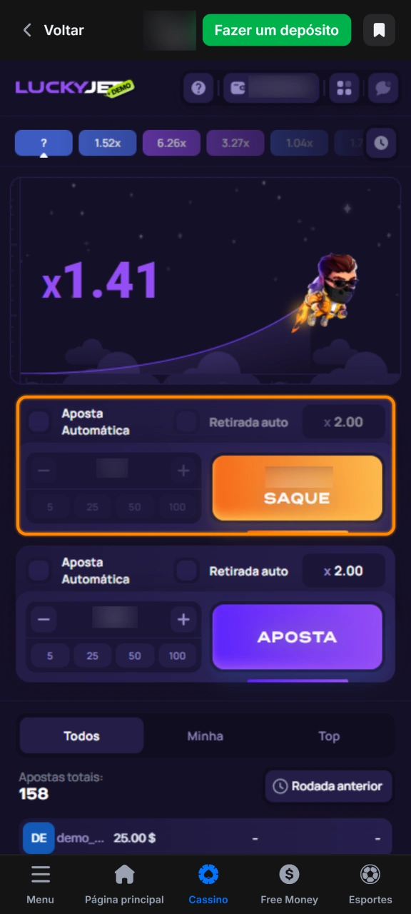 Garanta seus lucros no Lucky Jet da 1win antes do fim.
