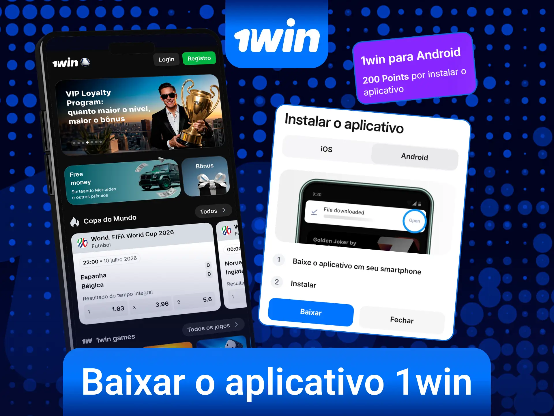 Instale a versão móvel da 1win e jogue com total conforto.